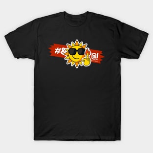 Middle Finger Funny Emoji Sun T-Shirt